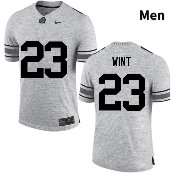 Ohio State Buckeyes Jahsen Wint Men's #23 Gray Game Stitched College Football Jersey